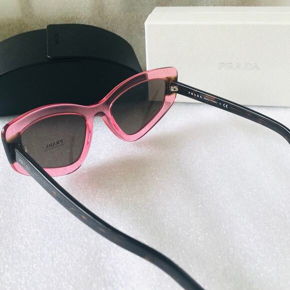 Prada Designer Cat Eye Sunglasses – Pink Havana Frames - Picture 8 of 11